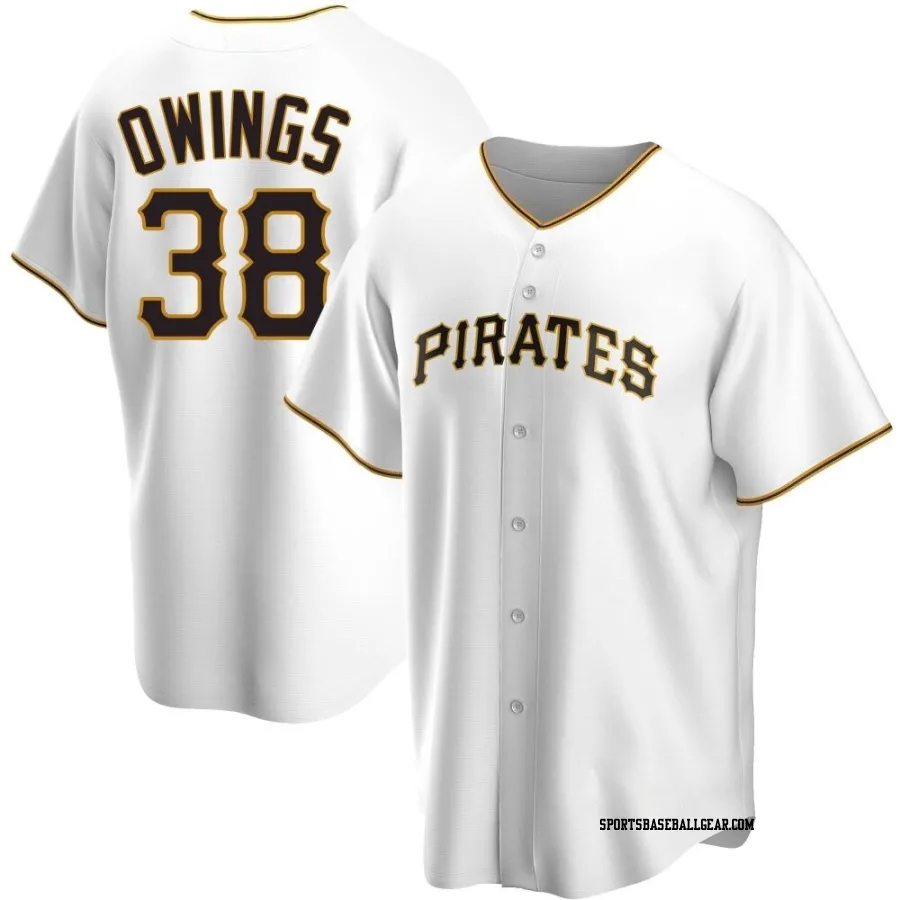 Chris Owings Men's Pittsburgh Pirates White Replica Home Jersey