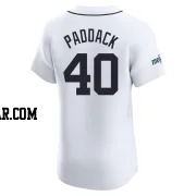 Chris Paddack Men's Detroit Tigers White Elite Home Patch Jersey