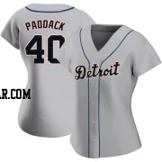 Chris Paddack Women's Detroit Tigers Gray Replica Road Jersey