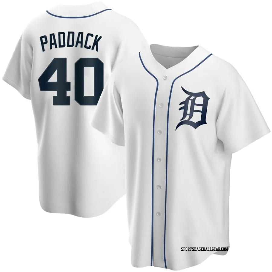 Chris Paddack Youth Detroit Tigers White Replica Home Jersey