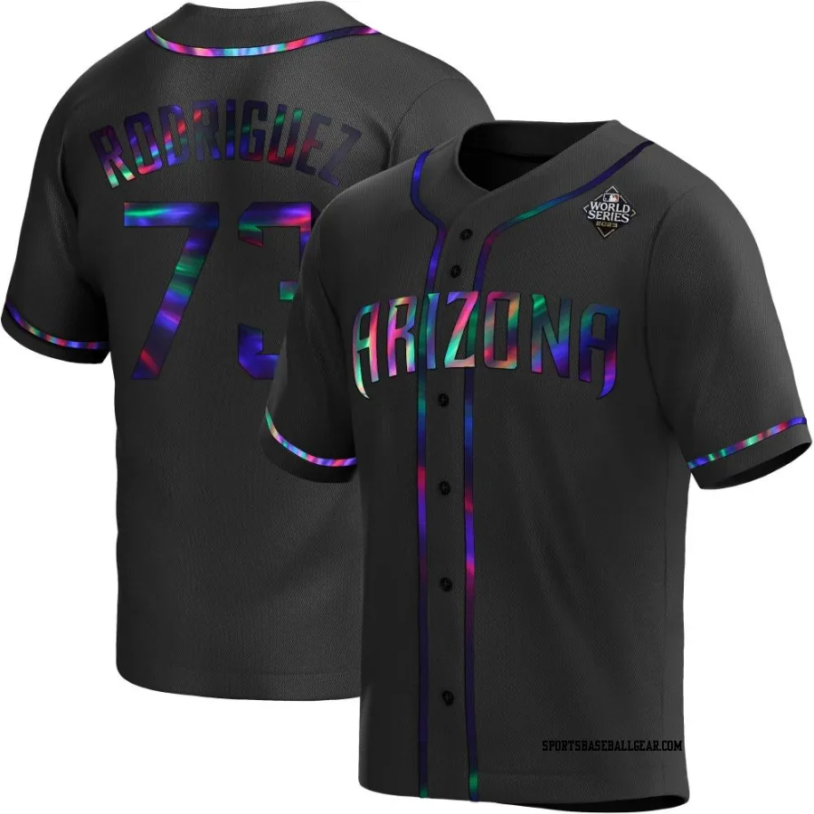 Chris Rodriguez Men's Arizona Diamondbacks Black Holographic Replica Alternate 2023 World Series Jersey