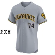 Chris Roller Men's Milwaukee Brewers Gray Elite Road Jersey