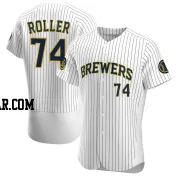 Chris Roller Men's Milwaukee Brewers White Authentic Alternate Jersey