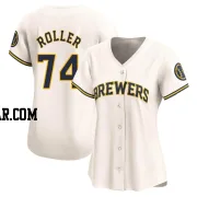 Chris Roller Women's Milwaukee Brewers Cream Limited Home Jersey