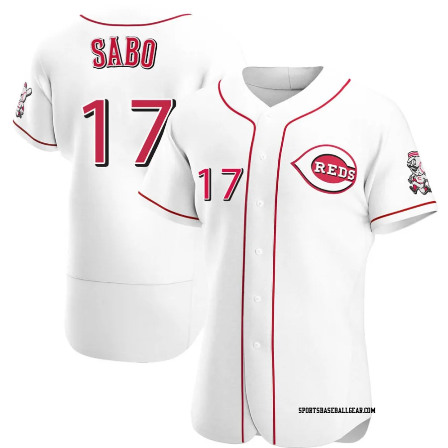 Chris Sabo Men's Cincinnati Reds White Authentic Home Jersey