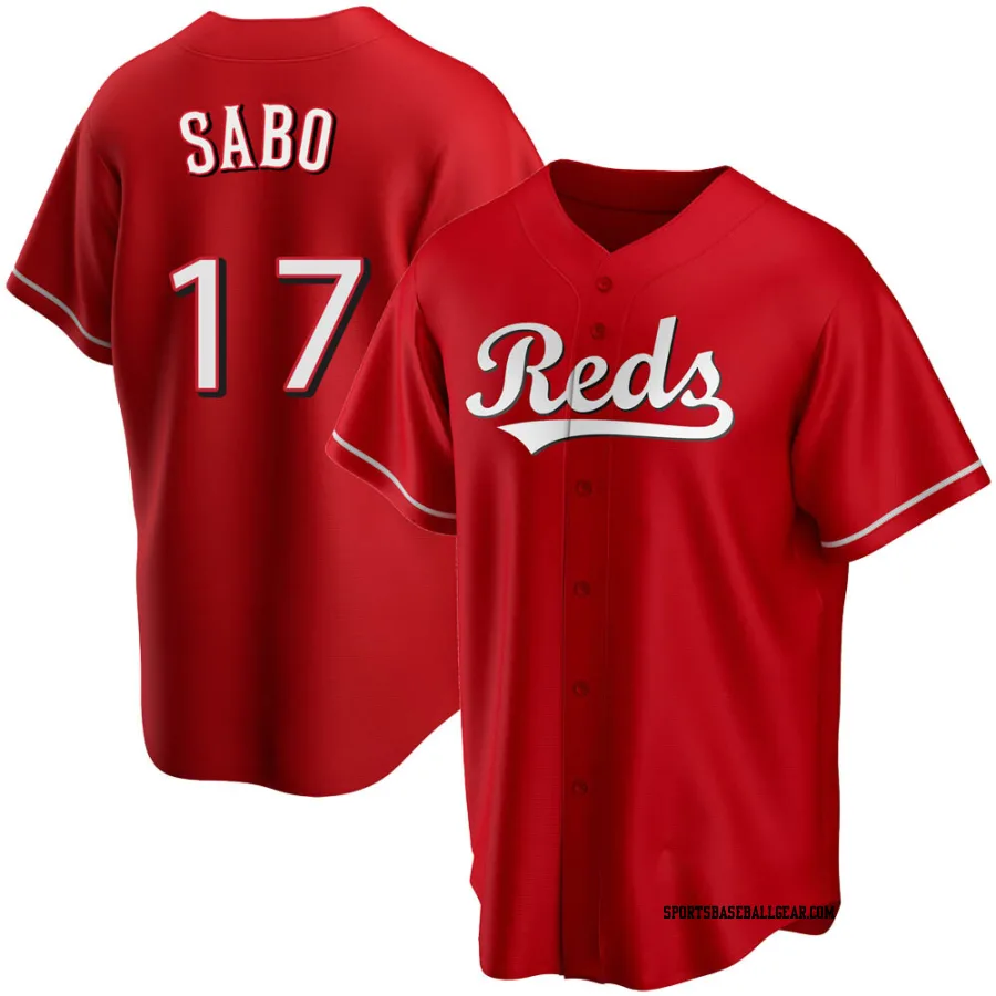 Chris Sabo Youth Cincinnati Reds Red Replica Alternate Jersey