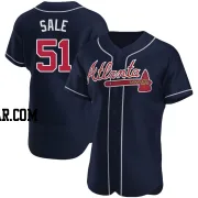 Chris Sale Men's Atlanta Braves Navy Authentic Alternate Jersey