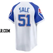 Chris Sale Men's Atlanta Braves White Limited Throwback Cooperstown Collection Jersey