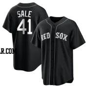 Chris Sale Men's Boston Red Sox Black/White Replica Jersey