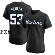 Chris Scinta Men's Miami Marlins Black Elite Alternate Vapor Premier Jersey