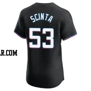 Chris Scinta Men's Miami Marlins Black Elite Alternate Vapor Premier Jersey