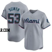 Chris Scinta Youth Miami Marlins Gray Limited Road Jersey