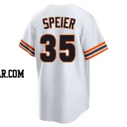 Chris Speier Men's San Francisco Giants White Limited Throwback Cooperstown Collection Jersey