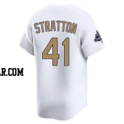 Chris Stratton Men's Los Angeles Dodgers Gold Limited White 2025 Collection Jersey