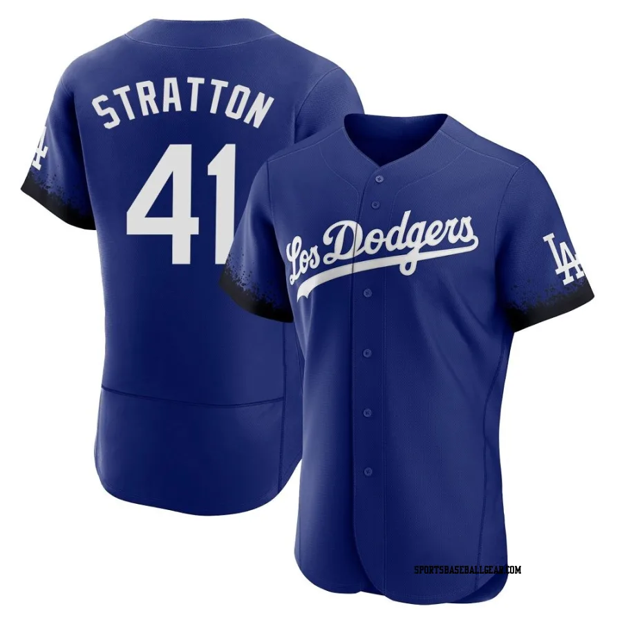 Chris Stratton Men's Los Angeles Dodgers Royal Authentic 2021 City Connect Jersey
