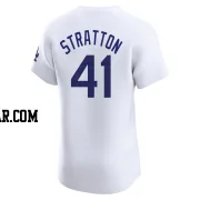 Chris Stratton Men's Los Angeles Dodgers White Elite Home 2024 World Series Jersey