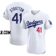Chris Stratton Men's Los Angeles Dodgers White Elite Home Jersey