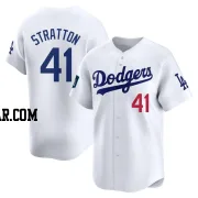 Chris Stratton Men's Los Angeles Dodgers White Limited 2024 World Tour Seoul Series Home Jersey