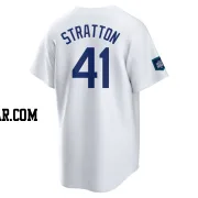 Chris Stratton Men's Los Angeles Dodgers White Replica 2024 World Tour Seoul Series Home Jersey