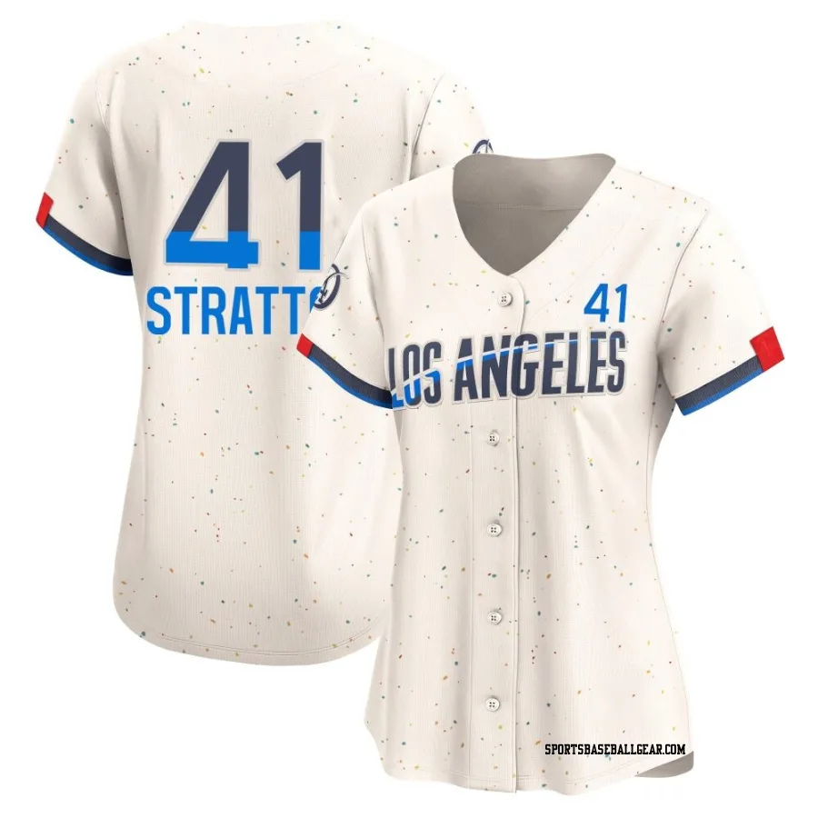 Chris Stratton Women's Los Angeles Dodgers Cream Limited 2024 City Connect Jersey