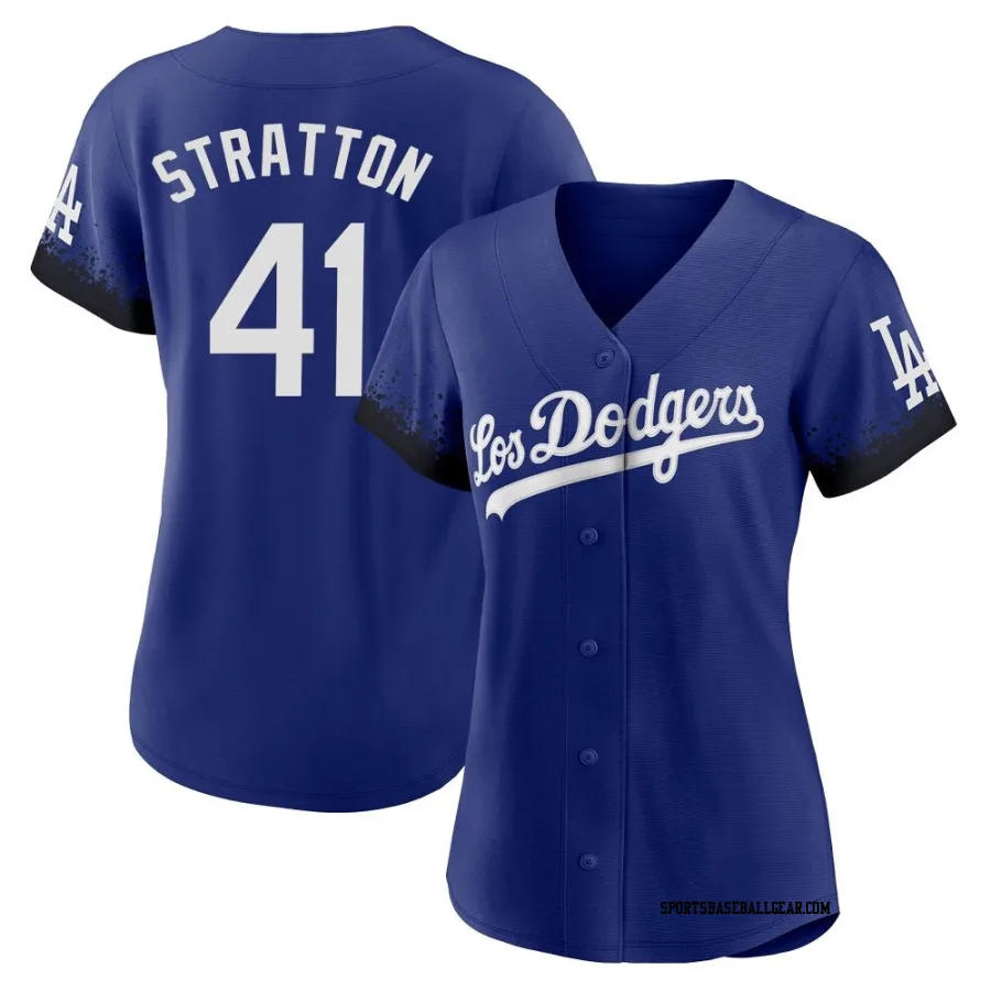 Chris Stratton Women's Los Angeles Dodgers Royal Authentic 2021 City Connect Jersey