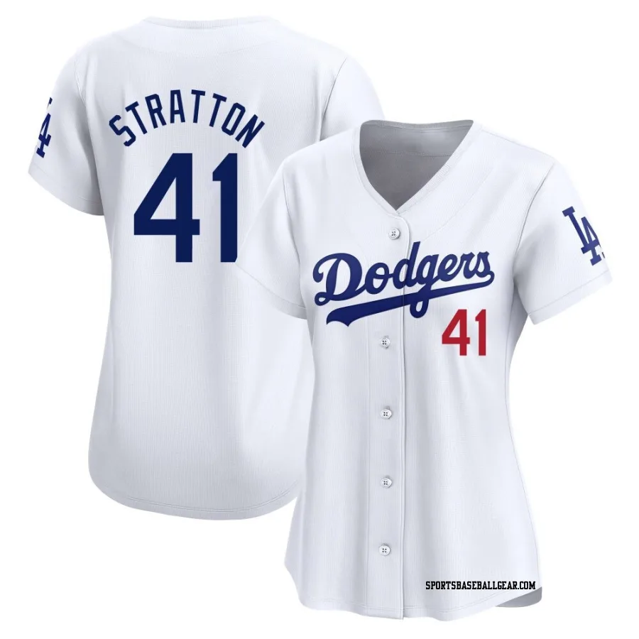 Chris Stratton Women's Los Angeles Dodgers White Limited Home Jersey