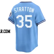 Chris Stratton Youth Kansas City Royals Light Blue Limited Throwback Cooperstown Collection Jersey