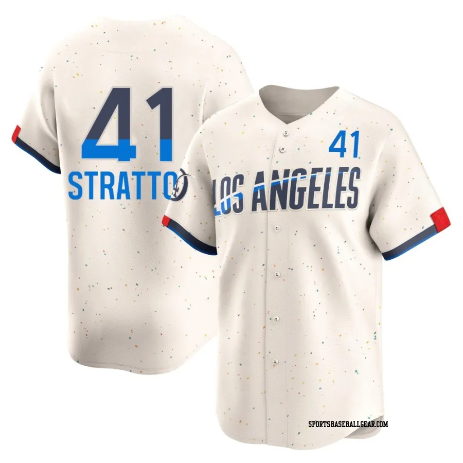 Chris Stratton Youth Los Angeles Dodgers Cream Limited 2024 City Connect Jersey