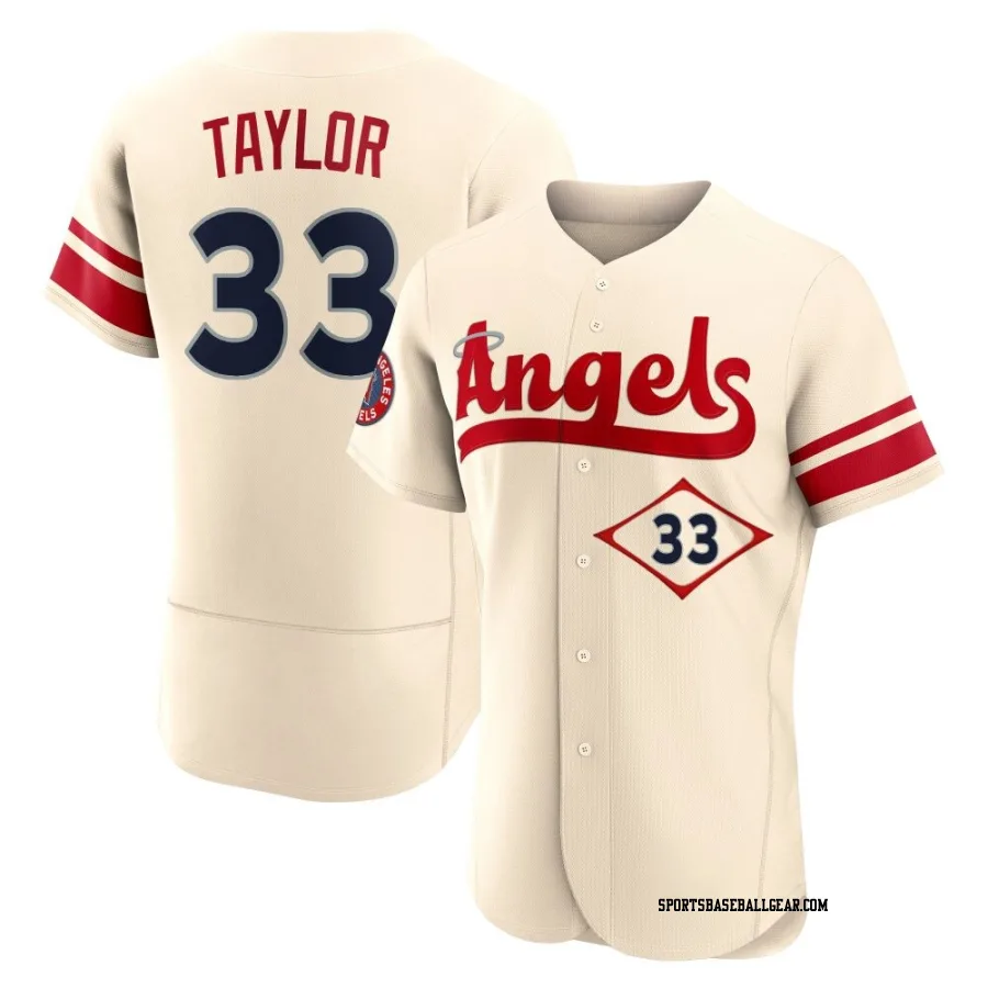 Chris Taylor Men's Los Angeles Angels Cream Authentic 2022 City Connect Jersey