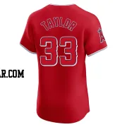 Chris Taylor Men's Los Angeles Angels Red Elite Alternate Jersey