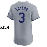 Chris Taylor Men's Los Angeles Dodgers Gray Elite Road Jersey