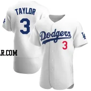 Chris Taylor Men's Los Angeles Dodgers White Authentic Home Jersey