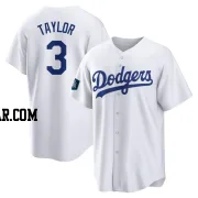 Chris Taylor Youth Los Angeles Dodgers White Replica 2024 World Tour Seoul Series Home Jersey