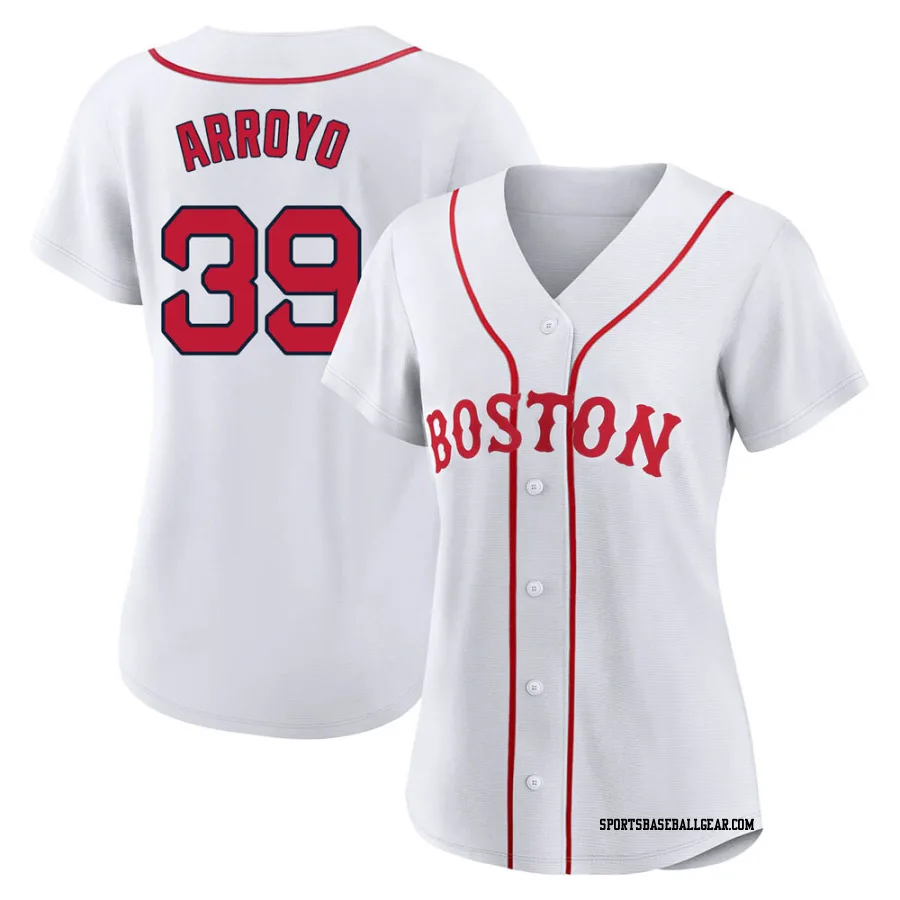 Christian Arroyo Women's Boston Red Sox White Authentic 2021 Patriots' Day Jersey