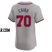 Christian Cairo Men's Atlanta Braves Gray Elite Road Jersey