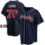 Christian Cairo Men's Atlanta Braves Navy Replica Alternate Jersey
