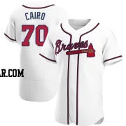 Christian Cairo Men's Atlanta Braves White Authentic Home Jersey