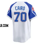 Christian Cairo Men's Atlanta Braves White Limited Throwback Cooperstown Collection Jersey