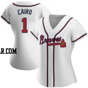Christian Cairo Women's Atlanta Braves White Replica Home Jersey