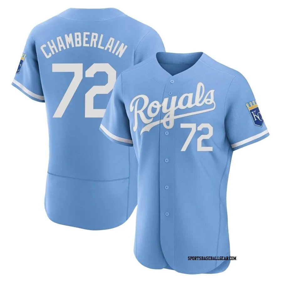 Christian Chamberlain Men's Kansas City Royals Light Blue Authentic 2022 Alternate Jersey