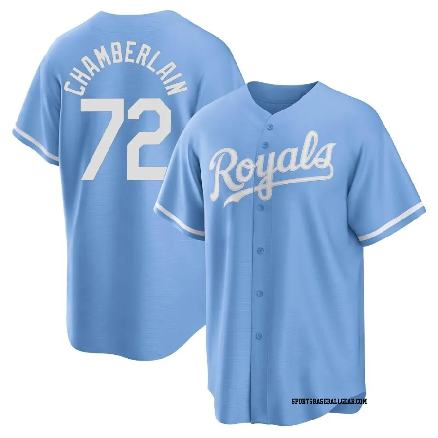 Christian Chamberlain Men's Kansas City Royals Light Blue Replica 2022 Alternate Jersey