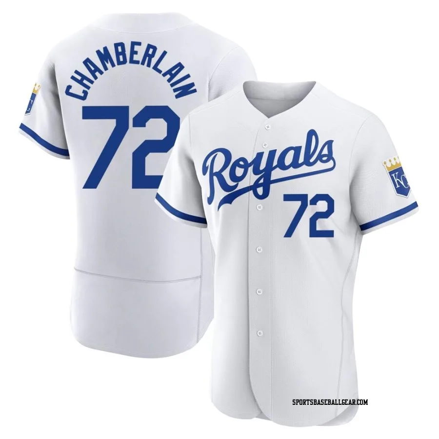 Christian Chamberlain Men's Kansas City Royals White Authentic 2022 Home Jersey