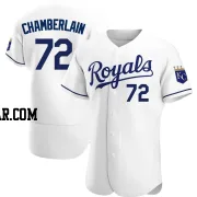 Christian Chamberlain Men's Kansas City Royals White Authentic Home Jersey