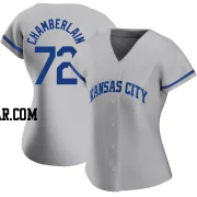 Christian Chamberlain Women's Kansas City Royals Gray Replica 2022 Road Jersey