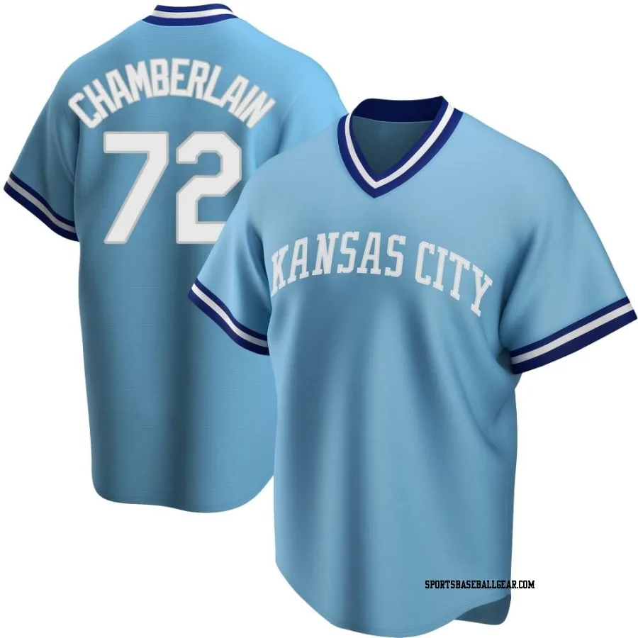 Christian Chamberlain Youth Kansas City Royals Light Blue Replica Road Cooperstown Collection Jersey