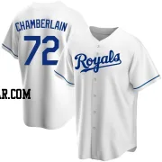 Christian Chamberlain Youth Kansas City Royals White Replica Home Jersey