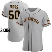 Christian Koss Men's San Francisco Giants Gray Authentic Road Jersey