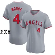 Christian Moore Men's Los Angeles Angels Gray Elite Road Jersey