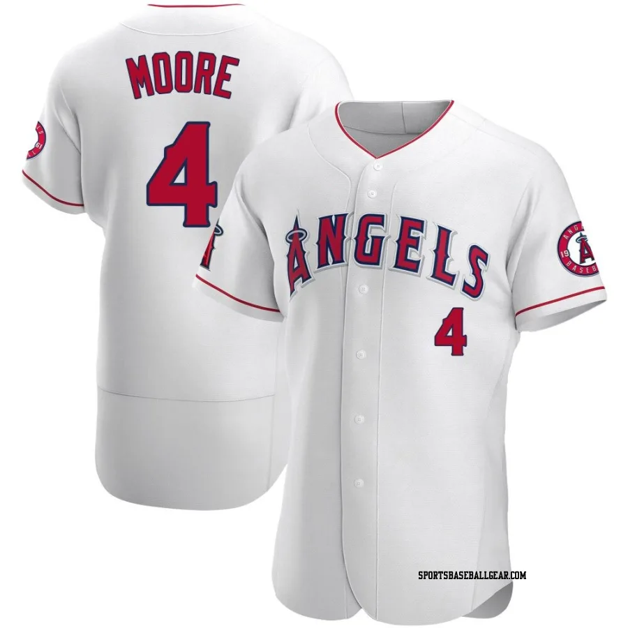 Christian Moore Men's Los Angeles Angels White Authentic Jersey