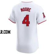 Christian Moore Men's Los Angeles Angels White Elite Home Jersey